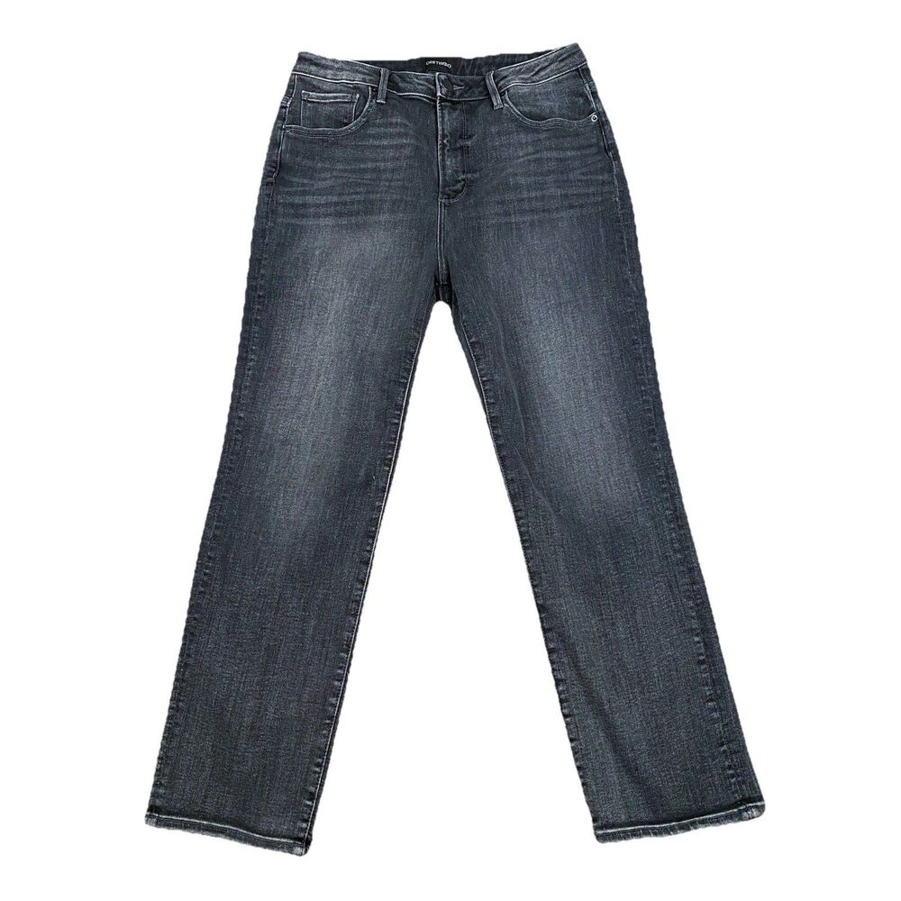Driftwood Jeans Womens 29x25 Faded Black Stella Straight Leg High Rise Denim EUC
